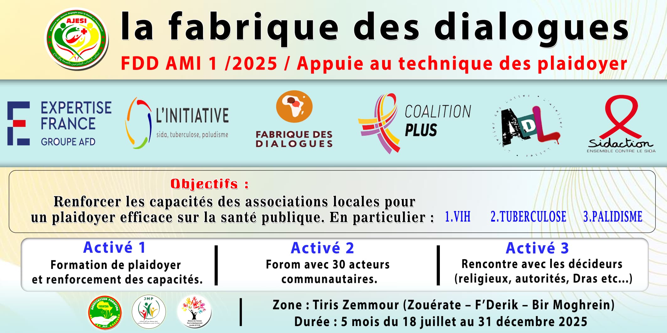 La Fabrique des Dialogues – FDD AMI 1/2025 : Appui au technique du plaidoyer