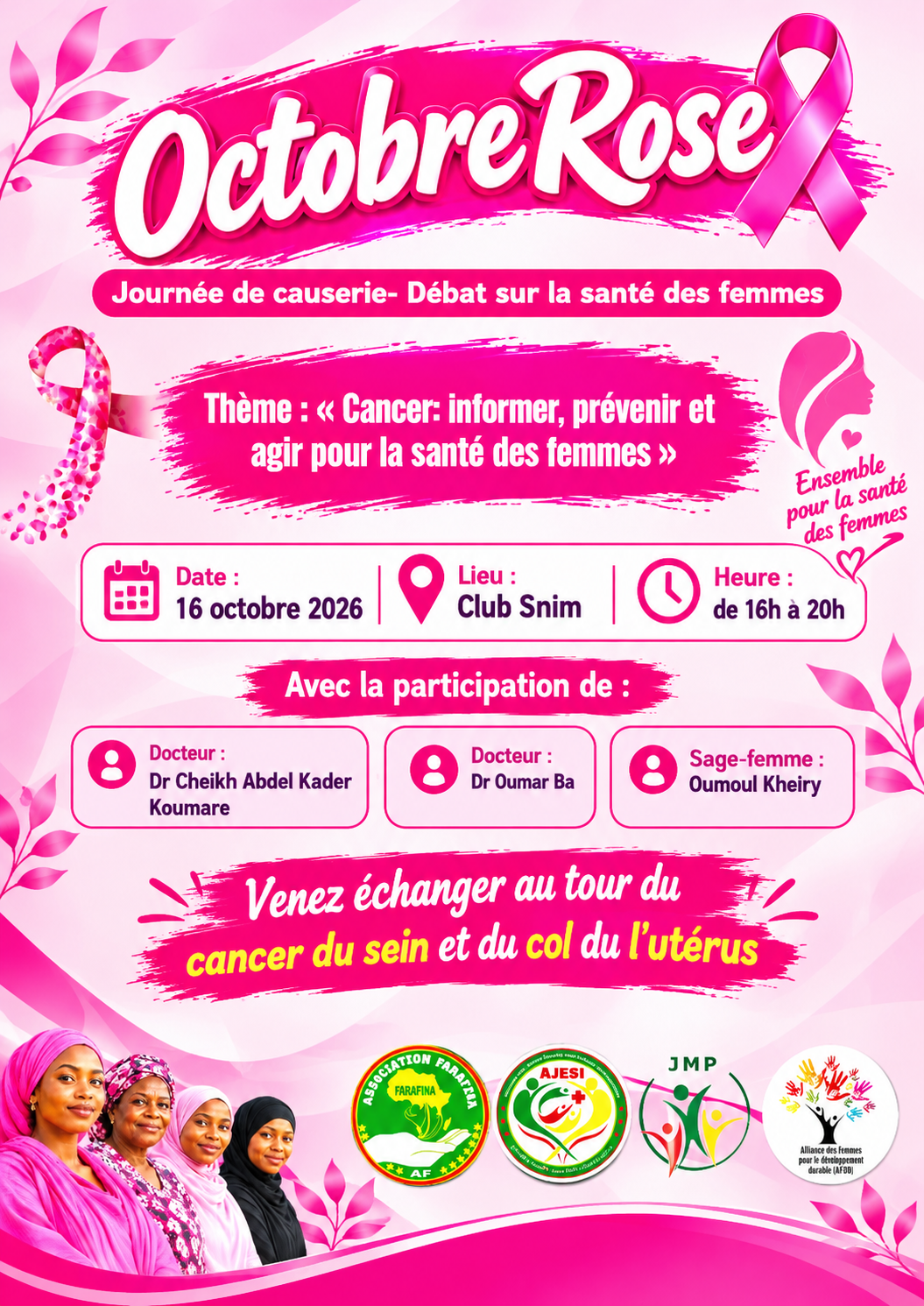 OCTOBRE ROSE  » journée de causerie et debat sur la sante des femmes »